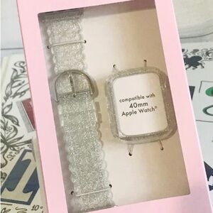 Kate Spade ♠️ Glitter Clear 40mm Apple Watch Band and Case